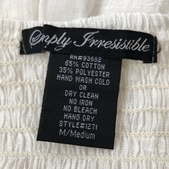 Simply irresistible cream peplum top size medium - Picture 4 of 4